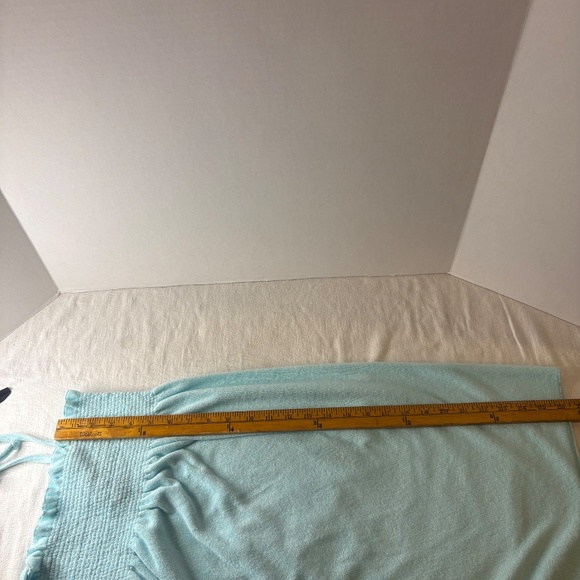 Joe Boxer Terry Cloth Dress Swim Beach Cover Up Size 14/16 Y2K VTG Blue/Green - Picture 4 of 4